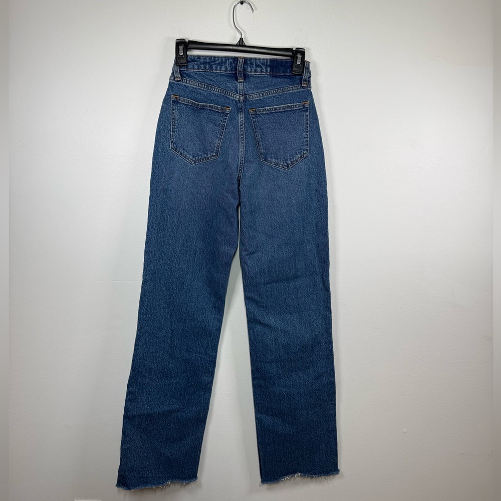Abercrombie & Fitch High‎ Rise 90s Relaxed Raw Hem Jean 25L Curve Love - Picture 6 of 7